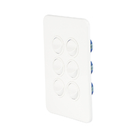 Hager Silhouette WBSSV6-MW | 6 Gang Switch 16Amp | Slimline | Matt White additional image