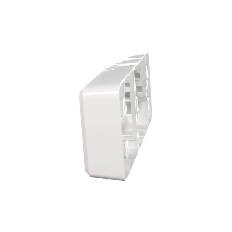 Clipsal Iconic 3004MVW Iconic Quad Socket Mounting Block 38mm, Vivid