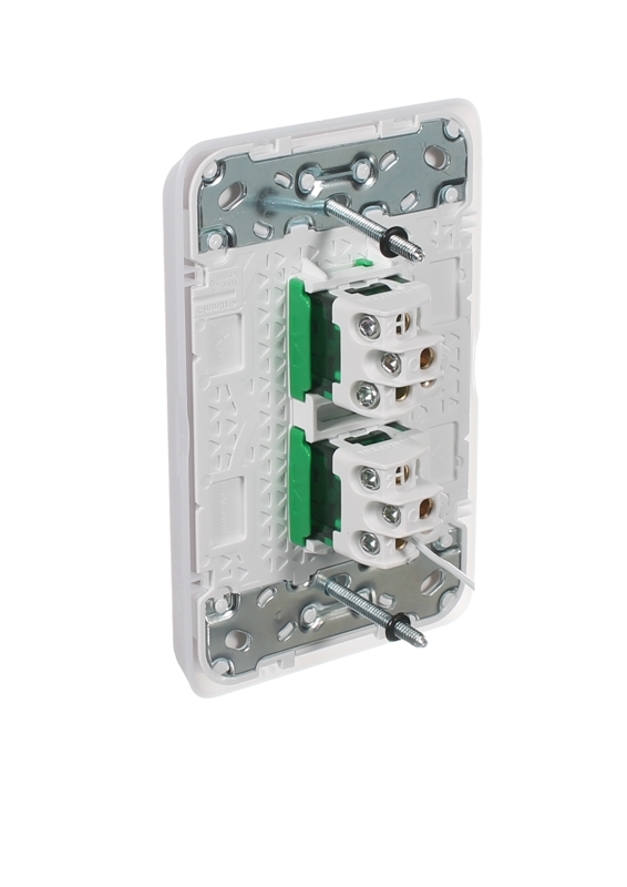 Clipsal Iconic 3042VAVW Switch 2 Gang 10Amp 250v Vivid White 3042VA VW