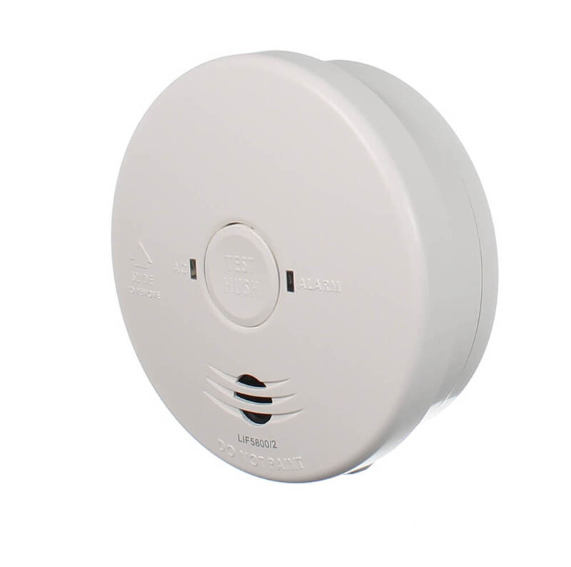 PSA LIFESAVER LIF5800/2 Photoelectric Smoke Alarm 240v with 9v