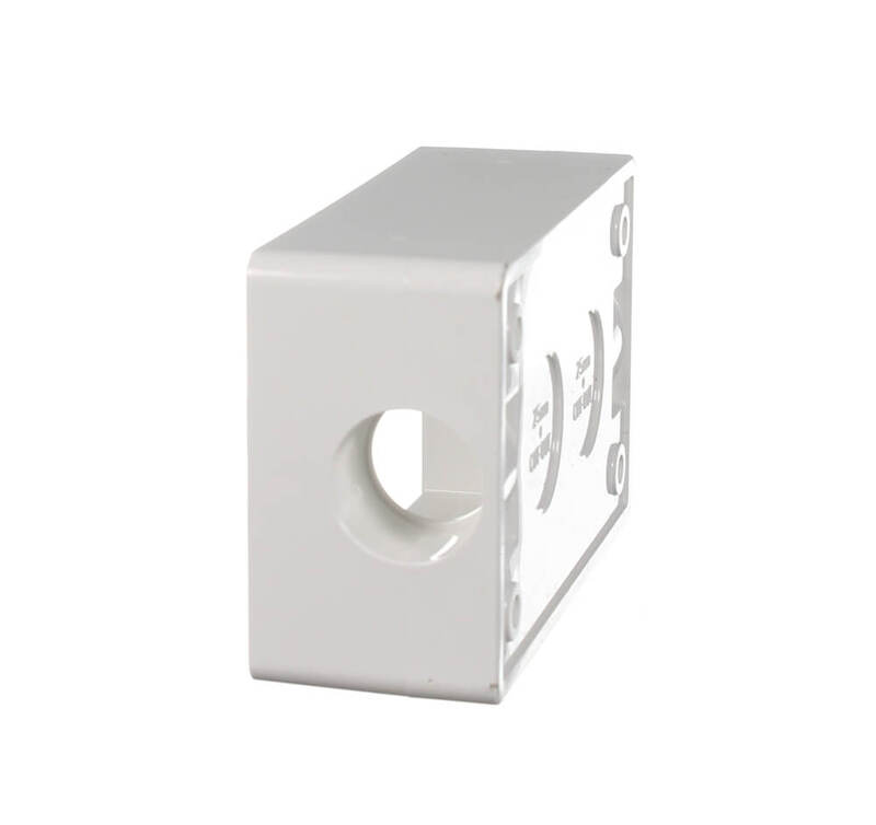 CLIPSAL 238/25 Solid Mounting Block (25mm Entry) White