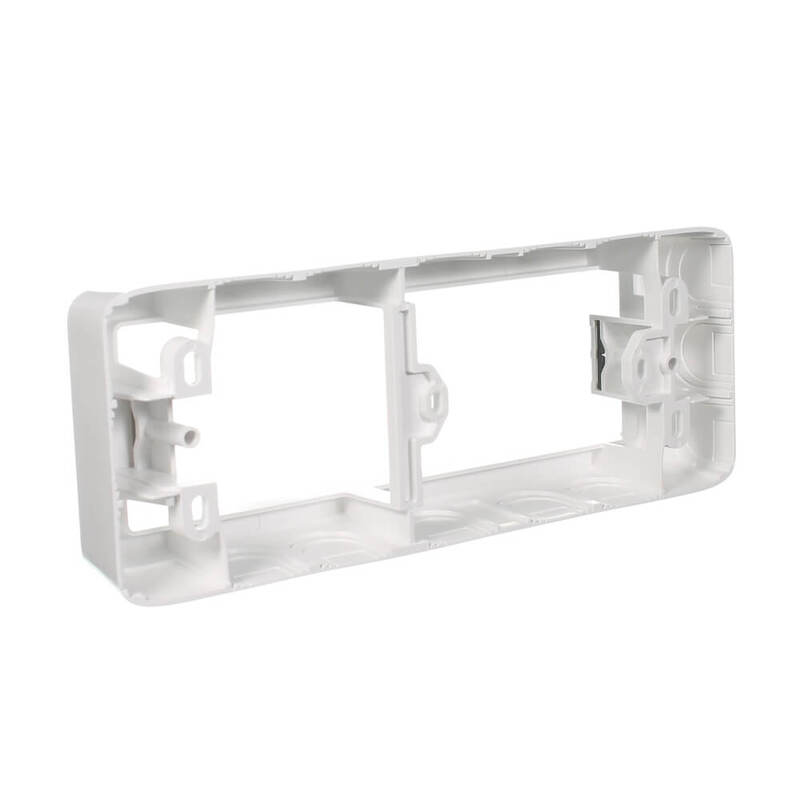 Clipsal Iconic 3004MVW Iconic Quad Socket Mounting Block 38mm, Vivid