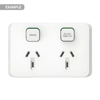 Clipsal Iconic CUSTOM-3025-VW | Custom Engraved Double Power Point GPO 10 Amp | Vivid White additional image