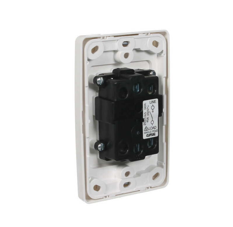 Clipsal 2031/45WE 45Amp Stove Isolator White 2000 Series