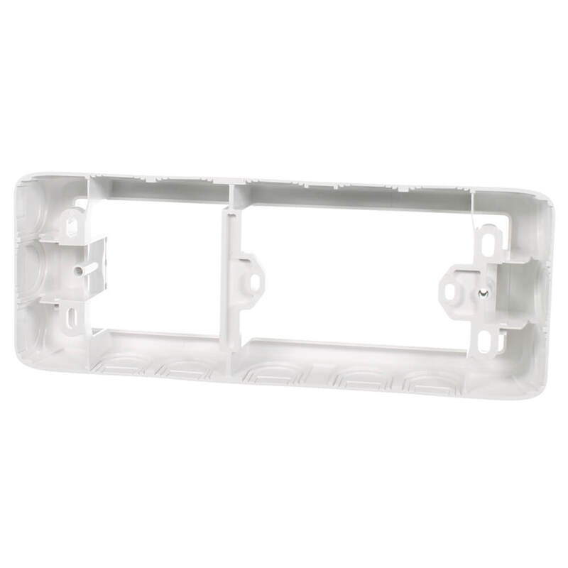 Clipsal Iconic 3004MVW Iconic Quad Socket Mounting Block 38mm, Vivid