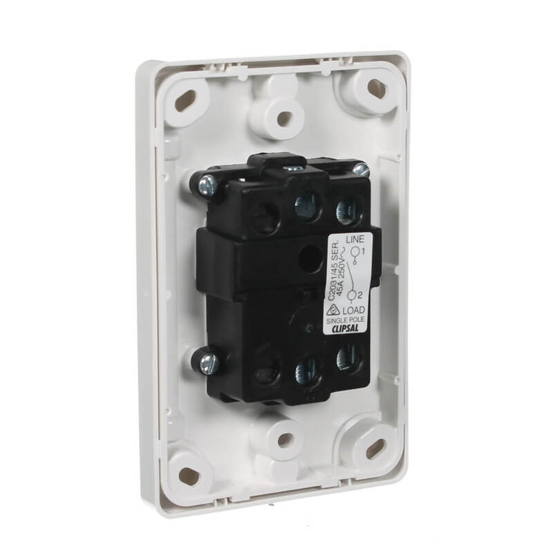 Clipsal C2031/45 Stove Isolator 45Amp 250v White (Classic Series