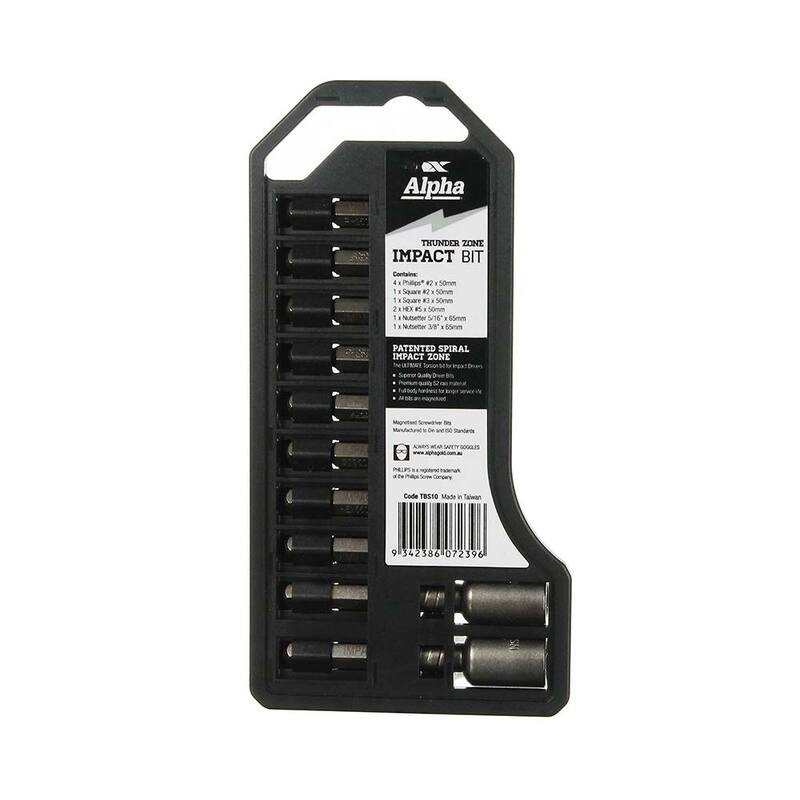 10 Piece Impact Driver Bit Set | TBS10