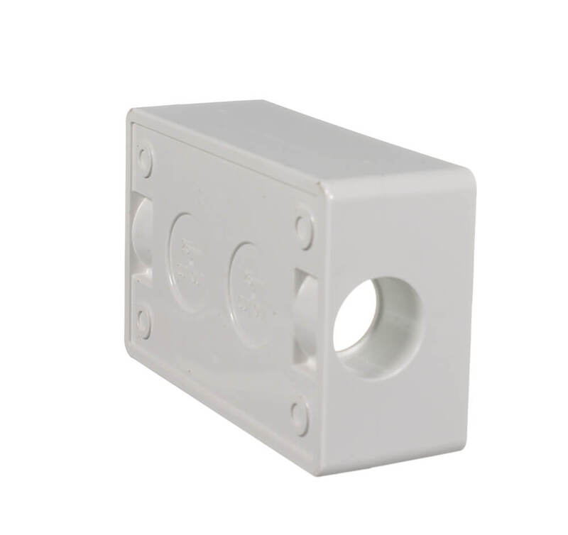 CLIPSAL 238/25 Solid Mounting Block (25mm Entry) White