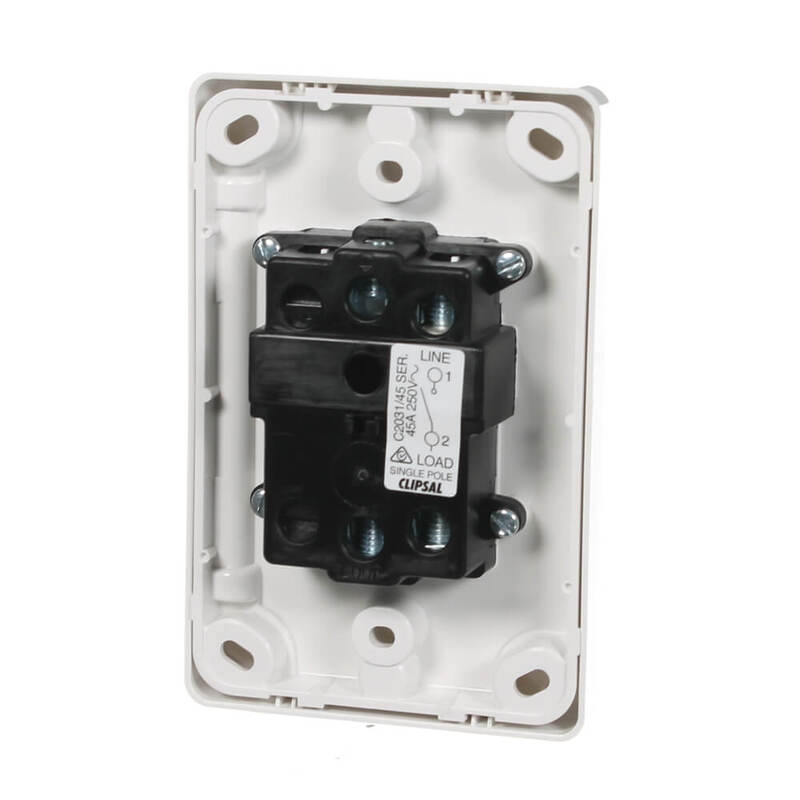 Clipsal C2031/45 Stove Isolator 45Amp 250v White (Classic Series