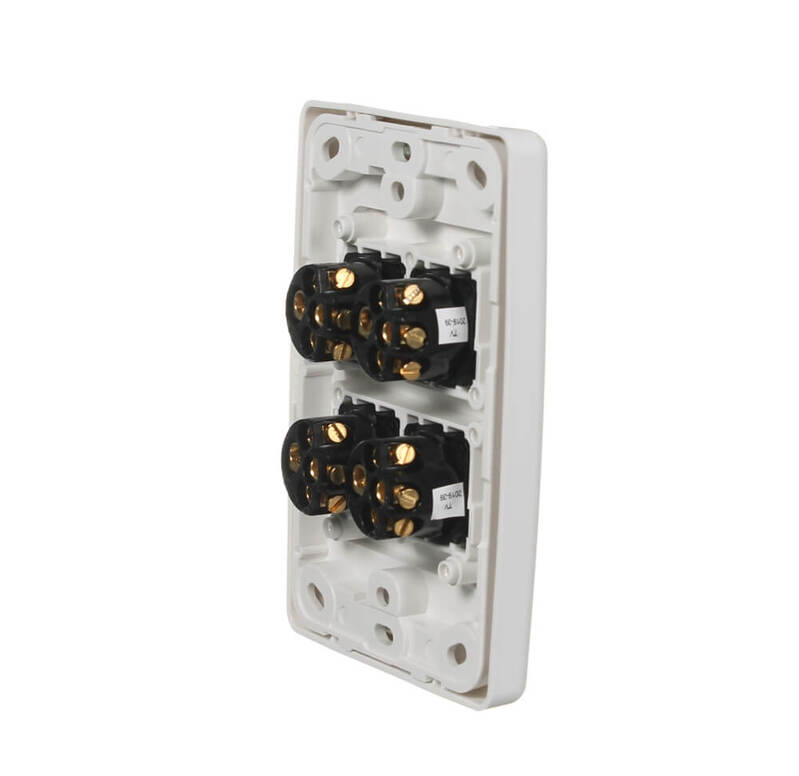 Clipsal 4 Gang Switch 10Amp 250v White (2000 Series) 2034VAWE, 2034VA