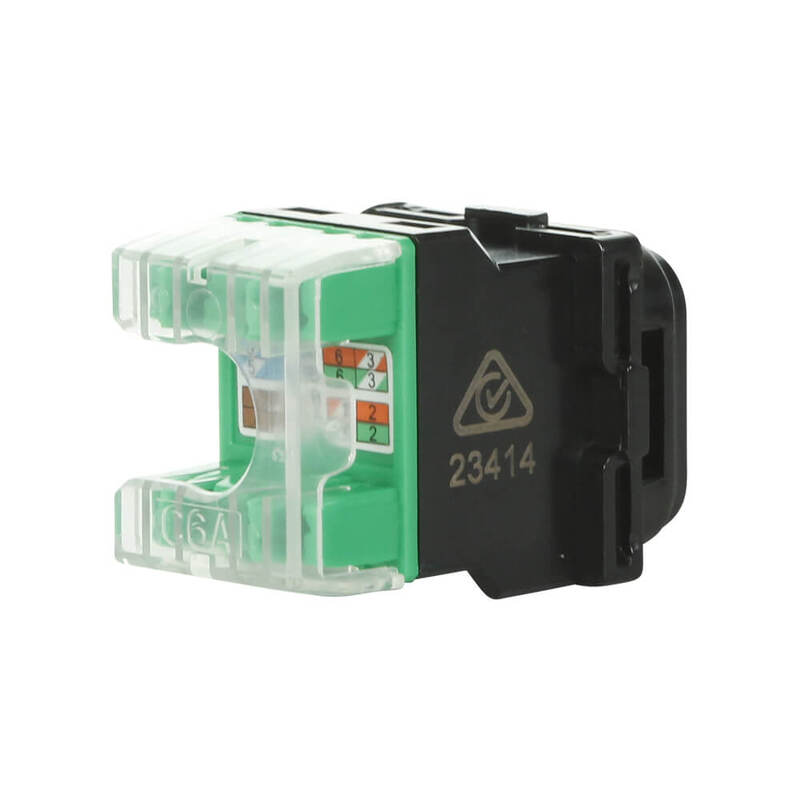 Clipsal 40RJ45SMA6AC-BK | Actassi Connector RJ45 CAT6A Unshielded | Black
