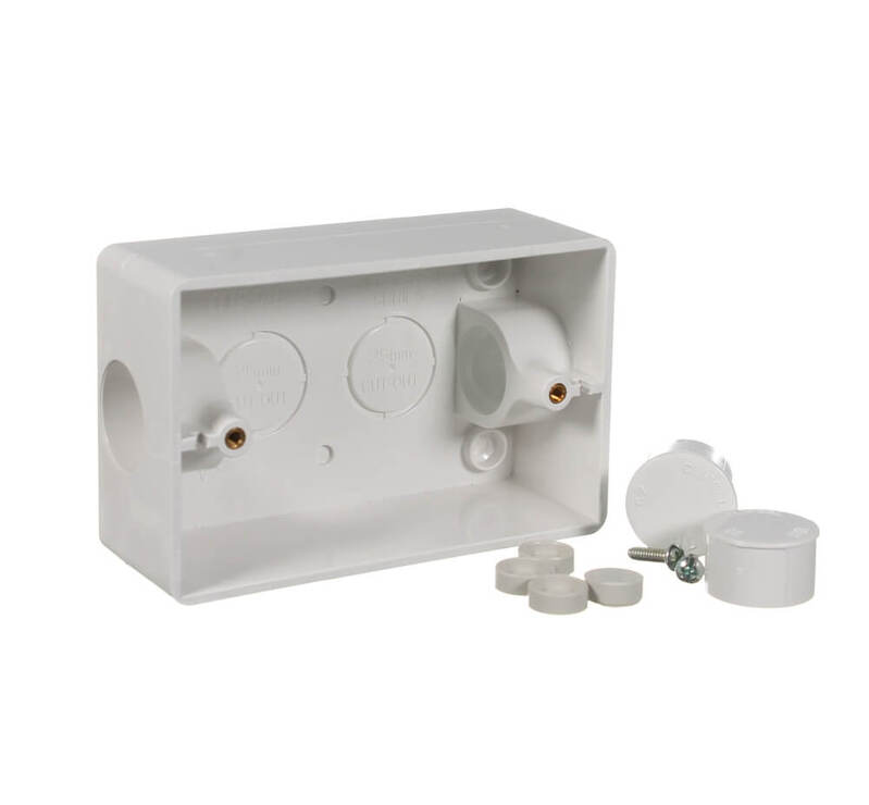 CLIPSAL 238/25 Solid Mounting Block (25mm Entry) White