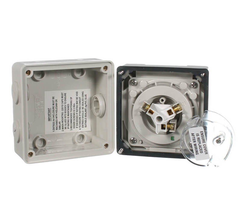 CLIPSAL 56AI315 | Appliance Inlet 3 Flat Pin 15Amp IP66 Rated (Grey) 56 ...