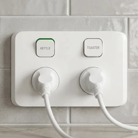 Clipsal Iconic CUSTOM-3025-VW | Custom Engraved Double Power Point GPO 10 Amp | Vivid White additional image