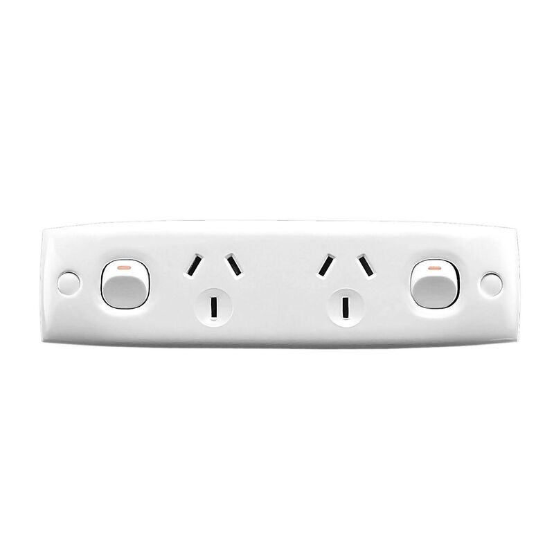 CLIPSAL 16/2 Narrow Double GPO 10Amp Standard Series Clipsal by