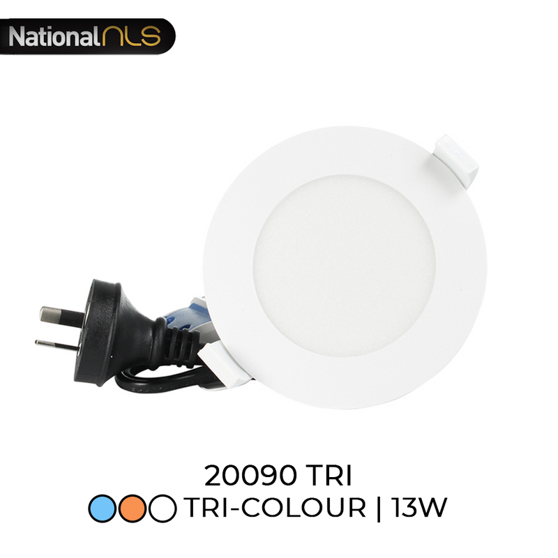 NLS 20090TRI | 13W Tri Colour LED Dimmable White Downlight | 90MM Hole main image