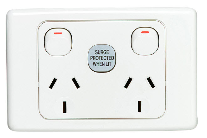CLIPSAL 2025SF | Surge Protected 10A Double GPO | 2000 Series main image