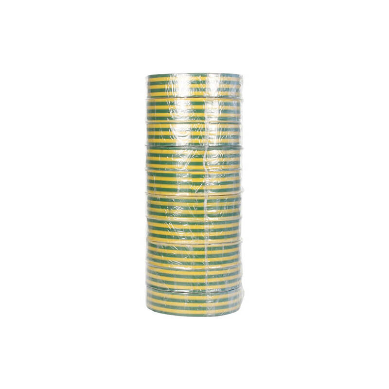 25YG Electrical Tape Yellow/Green | 20m 10 Pack main image