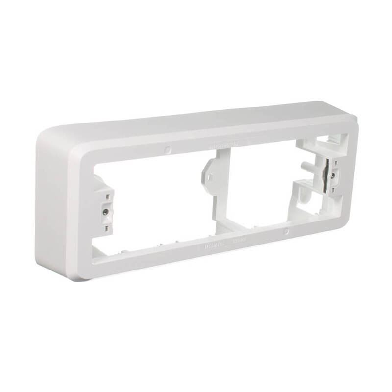 Clipsal Iconic 3004MVW Iconic Quad Socket Mounting Block 38mm, Vivid White Clipsal by