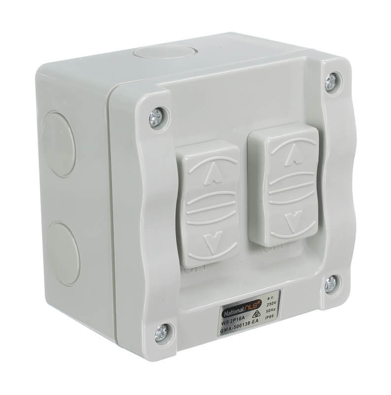 NLS 30172 | Double Weatherproof Switch 16A 250v (IP66 Rated) main image