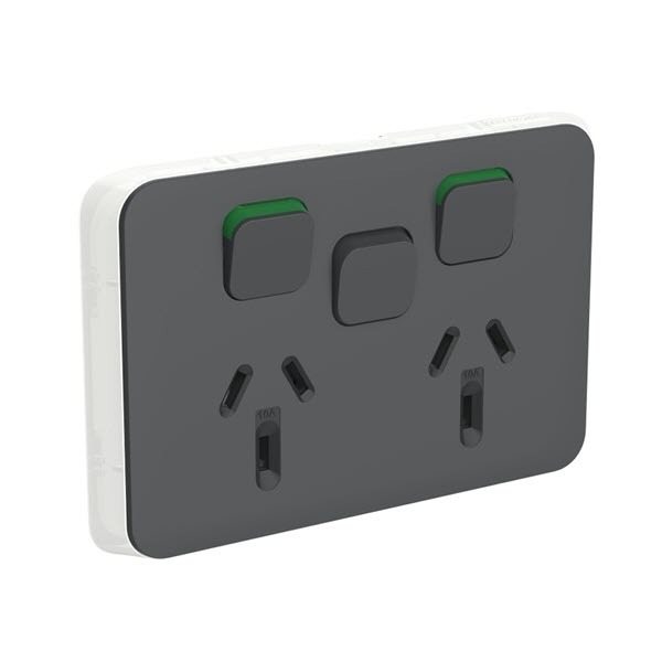 clipsal iconic 3025xc an skin double gpo extra switch extra wide light switch cover