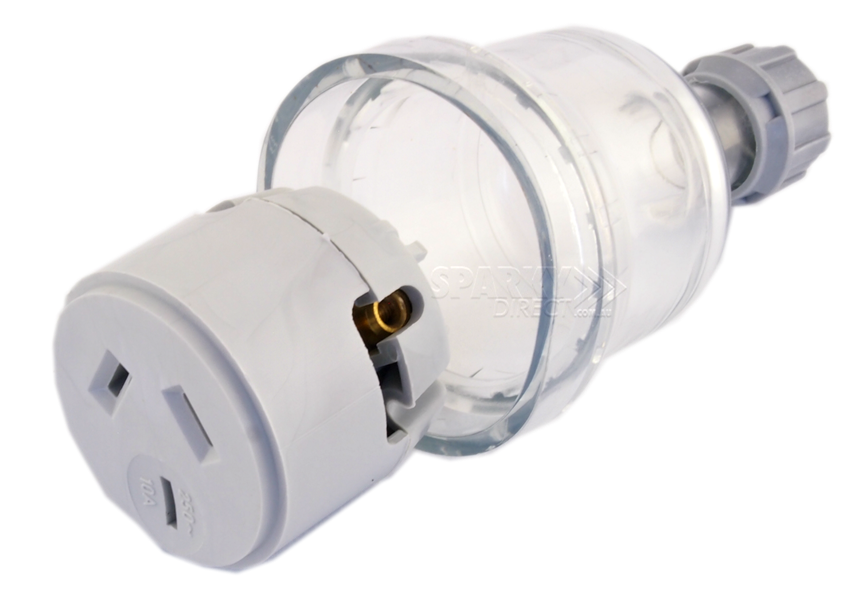 Rewireable Cord Extension 10Amp PVC Socket (Transparent) 30407 NLS