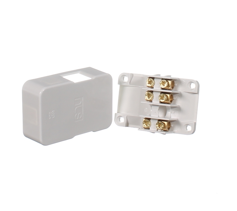 NLS 30537 3 terminal 32A Mini Junction Box with Fixed Electrical