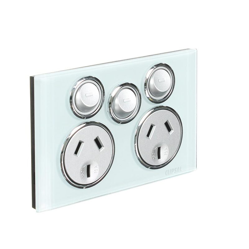 CLIPSAL SATURN 4025XAOM 10Amp Double Power Point Removable Extra