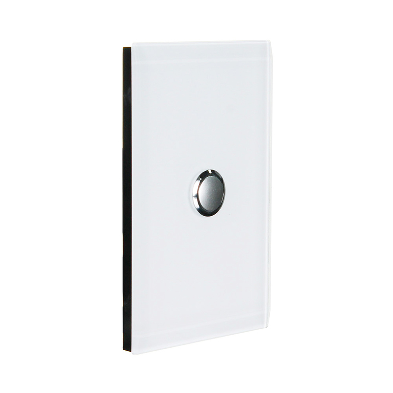 CLIPSAL SATURN 4061PBL-PW | 1 Gang Pushbutton LED Switch | Pure White main image