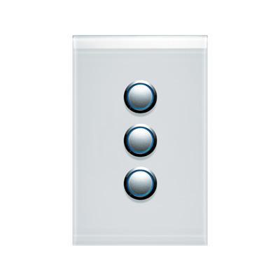 CLIPSAL SATURN 4063VH-PW | 3 Gang 60 Series Grid And Surround | Pure White main image