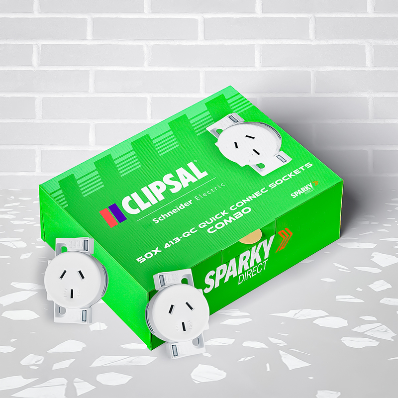 Clipsal Quick Connect Surface Socket Bundle + Bonus Pliers 50 Pack