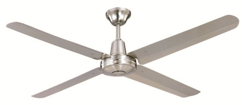 Hunter Pacific 443 Typhoon Mach 2 Ceiling Fan 1300mm 4 Blade Brushed Chrome Clearance 2 Only