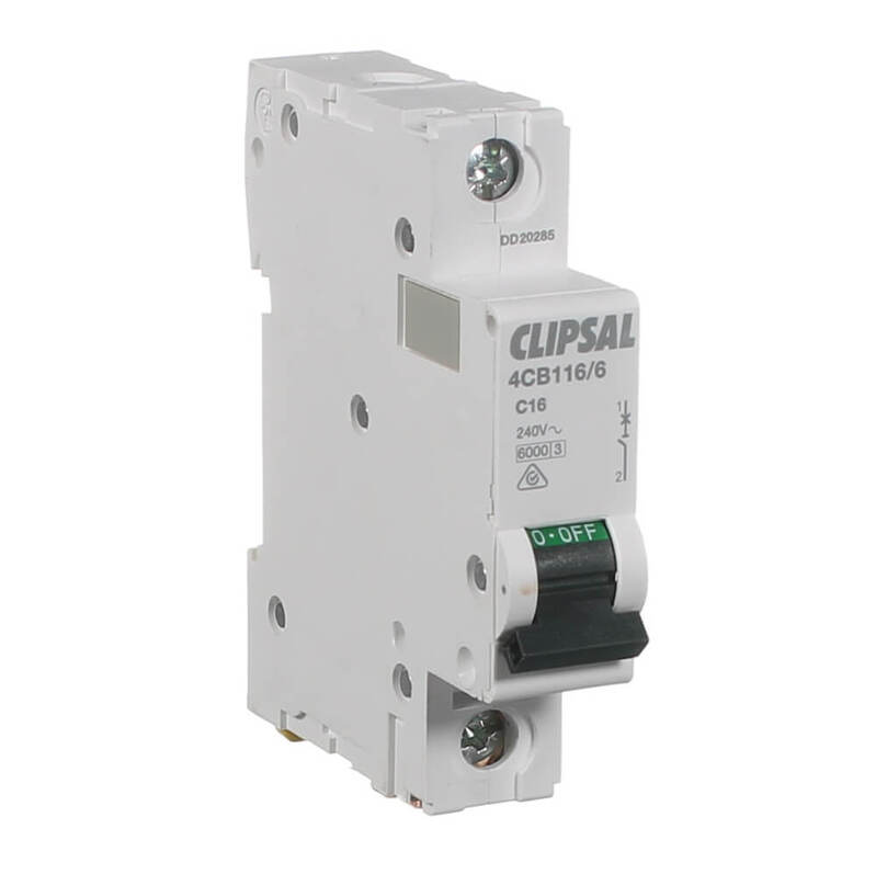 CLIPSAL 4CB116-6 | 16amp Single Pole 6kA Circuit Breaker C Curve main image
