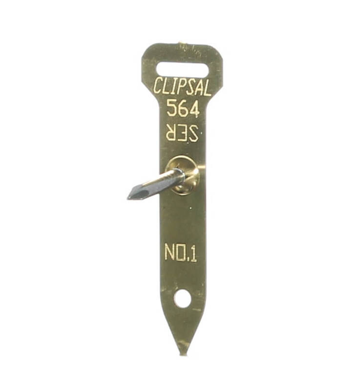 Clipsal 564PC1 | Pin Clips Brass Number 1 (Pack of 200) main image