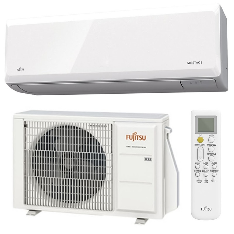 FUJITSU ASTH09KNCASET 2.5KW Reverse Cycle Split System Airconditioner R32 Comfort Range