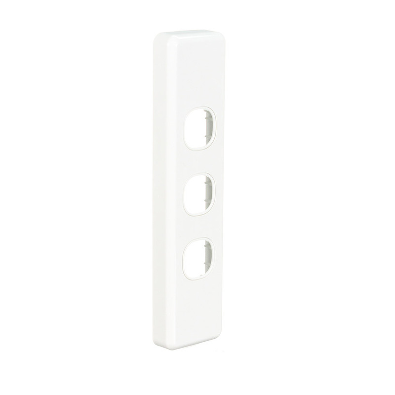 Clipsal Classic C2033-WE | 3 Gang Architrave Grid & Surround White  main image