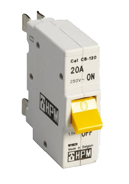 HPM CDCB120 | 20Amp 250v 3kA Plug In Circuit Breaker main image