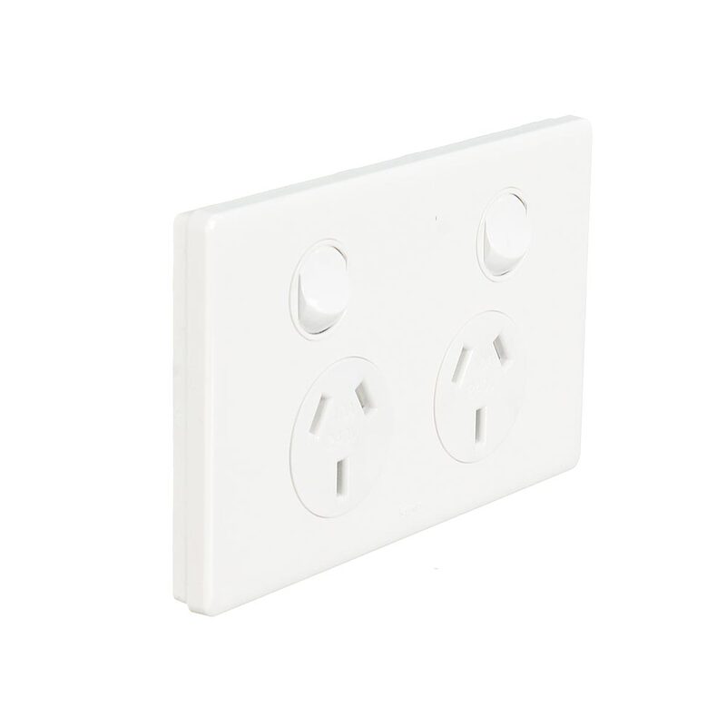 Standard Legrand DOMESTIC POWER OUTLETS ED777WE 10A 2-Sockets 3-Pin Flat 