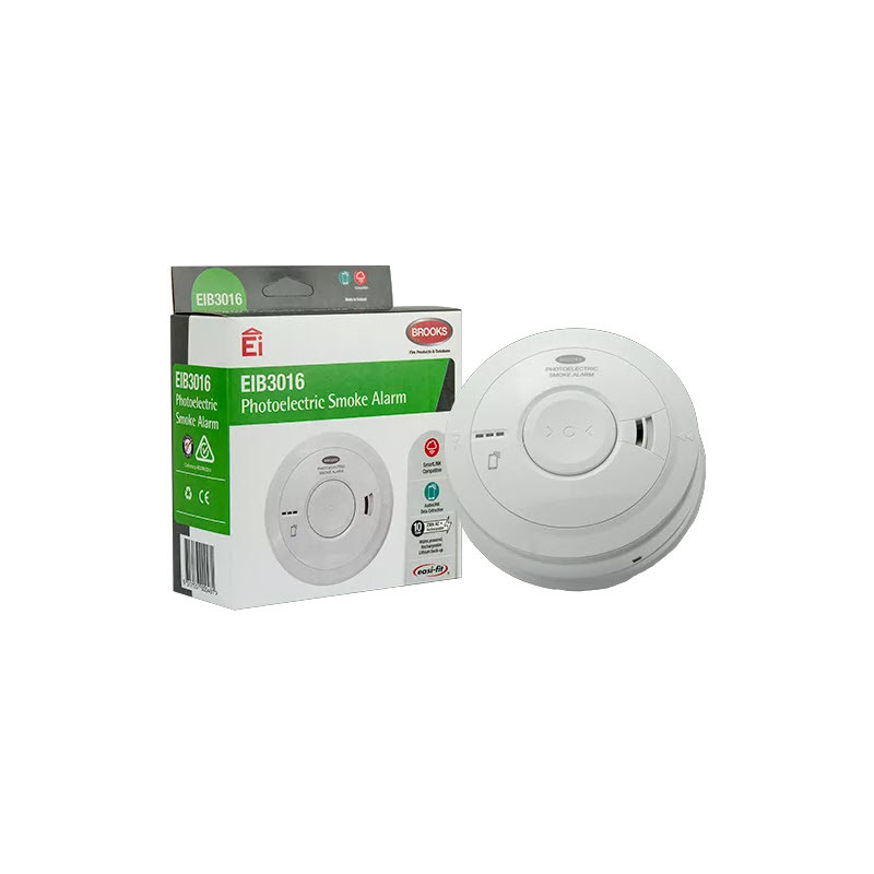 Brooks EIB3016 Photoelectric 230volt Smoke Alarm with 10year