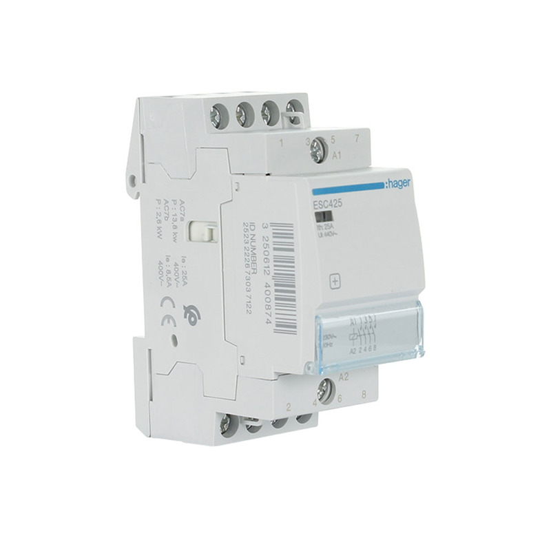 Hager ESC425 | 25Amp 4 Pole Contactor 230V 4NO 50Hz