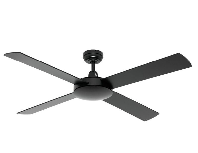 Caprice Black 1300 Ceiling Fan FC250134BK 4 Blade Mercator