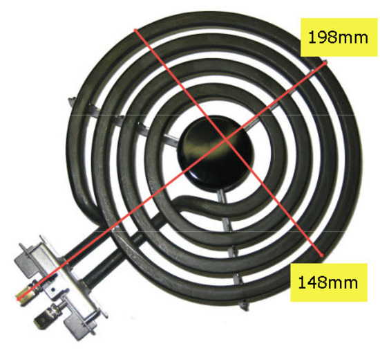 Hotplate Element 1250W HP019 / 10389 / GB80C000 / 0122004510 Suits