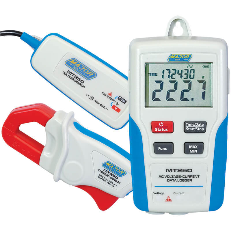 Major Tech MT250 AC Voltage & Current Data Logger Solar Installation Meter