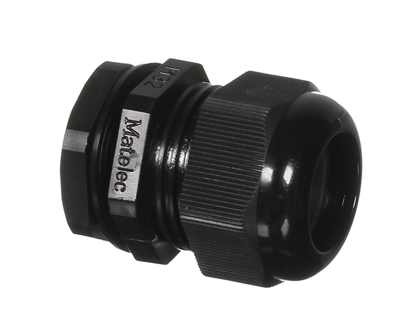 Matelec NCGM32/B 32mm Nylon Cable Gland Black FGL33164