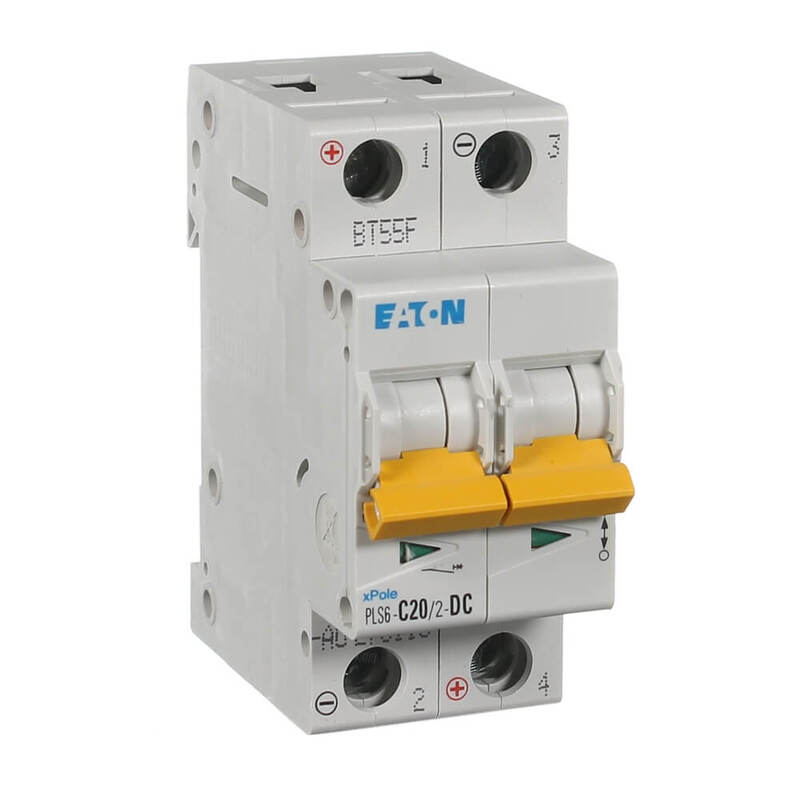 Eaton PLS6-C20/2DC | 20 amp DC Circuit breaker 2 pole 10kA main image