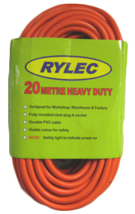 Extension Lead 20 Metre 10 Amp Heavy Duty with Neon Plug main image