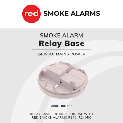 Red Smoke Alarms RRB | Relay Base for 240v smoke alarms main image