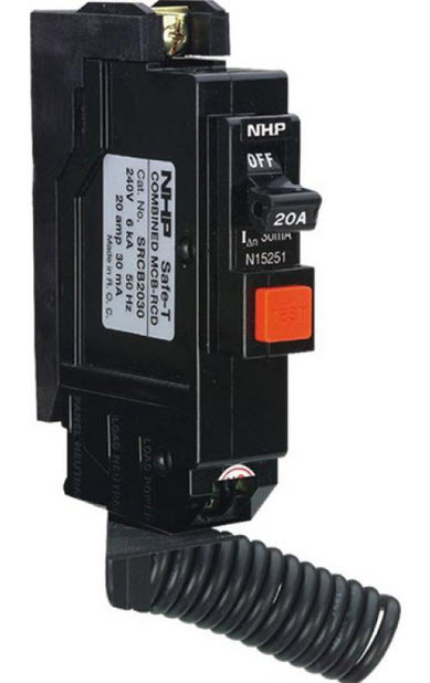 NHP Terasaki Safe-T SRCB2030 | 20 Amp | Single Pole Earth Leakage
