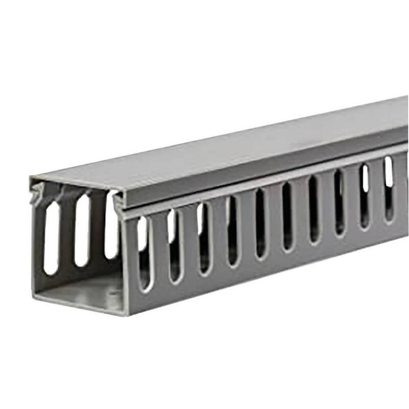 IPD WD2530 PVC Cable Duct Open Slot With Lid 25mm x 30mm x 2m Grey