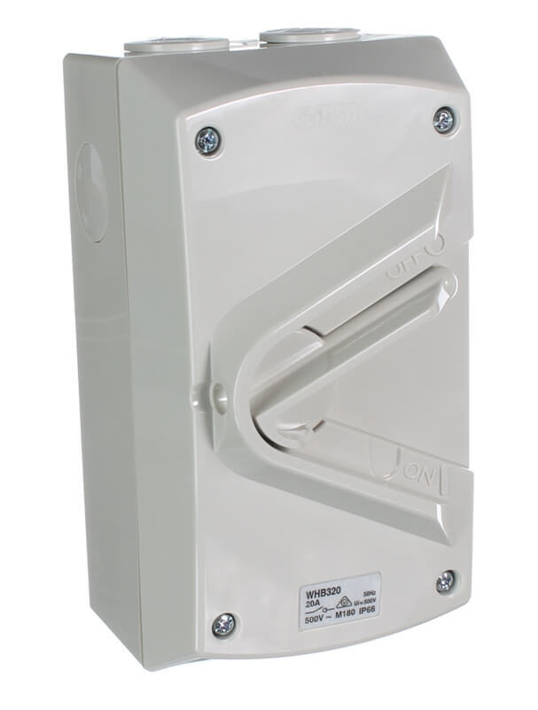 Clipsal WHB320RG Weatherproof Switch 3 Pole 20 amp IP66 Clipsal by